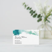 Moderne Wasserfarbe Visitenkarte (Stehend Vorderseite)