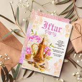 Moderne Wasserfarbe Wasserkocher Iftar Party Einla Einladung