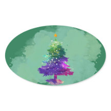 Moderne Wasserfarbe Weihnachten farbenfroher Tanne