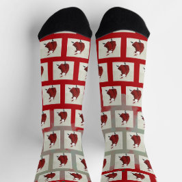 Moderne Wasserfarbe Weihnachten farbenfroher Tanne Socken