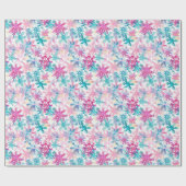 Moderne Wasserfarbe Winter Schneeflocken Weihnacht Geschenkpapier (Flach)