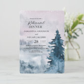 Moderne Wasserfarbe Winter Weihnachtsbaum Natur In Einladung (Stehend Vorderseite)