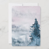 Moderne Wasserfarbe Winter Weihnachtsbaum Natur In Einladung (Rückseite)