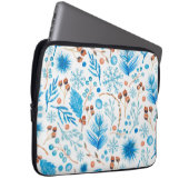 Moderne Wasserfarbe Winterblätter und Beeren Laptopschutzhülle (Vorne Rechts)