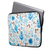 Moderne Wasserfarbe Winterblätter und Beeren Laptopschutzhülle (Vorderseite Links)