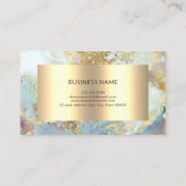 Moderne Wasserfarben Alkohol Tinte Gold Foil marmo Visitenkarte (Rückseite)