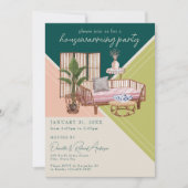 Moderne Wasserfarben Art Deco Party Einladung (Vorderseite)