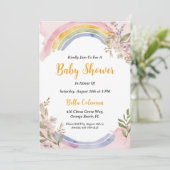 Moderne Wasserfarben-Babydusche Einladung (Stehend Vorderseite)