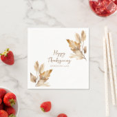 Moderne Wasserfarben-Blatt Thanksgiving Serviette (Beispiel)