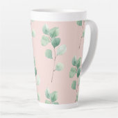 Moderne Wasserfarben-Blätter-Muster Milchtasse (Rechte Ecke)