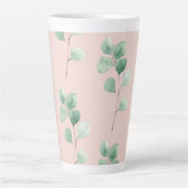 Moderne Wasserfarben-Blätter-Muster Milchtasse (Vorderseite)