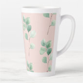 Moderne Wasserfarben-Blätter-Muster Milchtasse (Rechts)