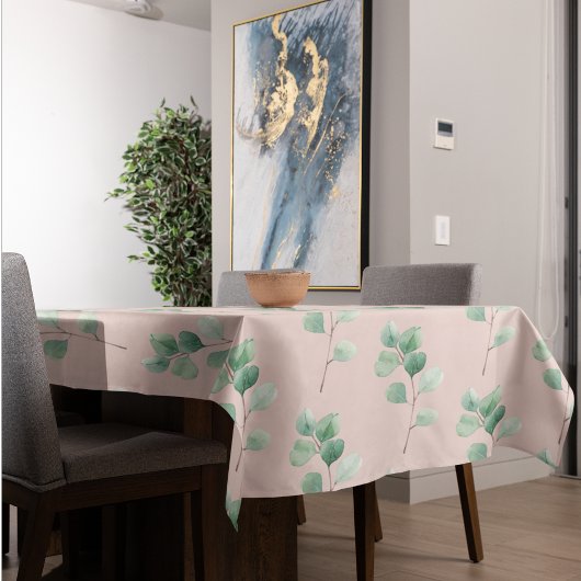 Moderne Wasserfarben-Blätter-Muster Tischdecke