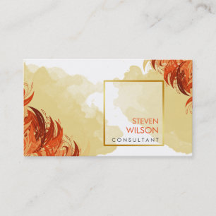 Moderne Wasserfarben Blumen Elegante Kunst Visitenkarte