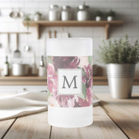 Moderne Wasserfarben-Blumen monogrammiert