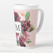 Moderne Wasserfarben-Blumen monogrammiert Milchtasse (Rechte Ecke)