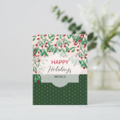 Moderne Wasserfarben Boho Mistletos Holiday Karte (Stehend Vorderseite)