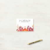 Moderne Wasserfarben Elegante Blume Post-it Klebezettel (Auf Schreibtisch)