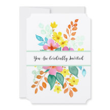 Moderne Wasserfarben Florals in hellen Farben