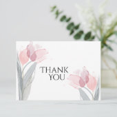 Moderne Wasserfarben Frühlingspinsel Dankeskarte (Stehend Vorderseite)