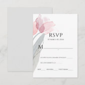 Moderne Wasserfarben Frühlingspinsel  RSVP Karte (Vorne/Hinten)