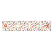 Moderne Wasserfarben Gemüse Küche Kurzer Tischläufer (Horizontal)