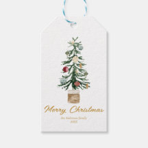 Moderne Wasserfarben Gold Ornamente Treppen Weihna