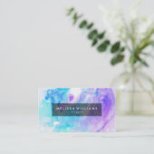 Moderne Wasserfarben Hintergrund Lila & blau Visitenkarte (Stehend Vorderseite)