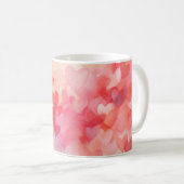 Moderne Wasserfarben Muster Red Orange Kaffeetasse (VorderseiteRechts)