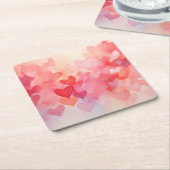 Moderne Wasserfarben Muster Red Orange Rechteckiger Pappuntersetzer (angewinkelt)