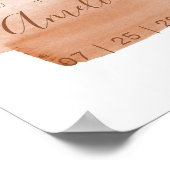 Moderne Wasserfarben Pinselstrich Hochzeitswand Poster (Ecke)