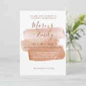 Moderne Wasserfarben Pinselstrich Minimalistisch H Einladung (Stehend Vorderseite)