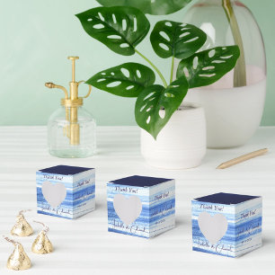Moderne Wasserfarben-Pinselstrich-Muster der Navy Geschenkschachtel