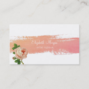Moderne Wasserfarben-Pinselstrich, Rose Visitenkarte