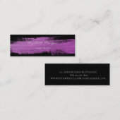 Moderne Wasserfarben Pinselstriche, schwarz Mini Visitenkarte (Vorne/Hinten)
