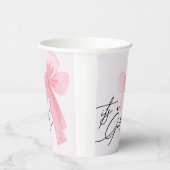 Moderne Wasserfarben Rosa Bucht ein Mädchen Pappbecher (Rechts)