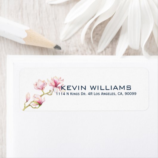 Moderne Wasserfarben Rosa Magnolia (Insitu)