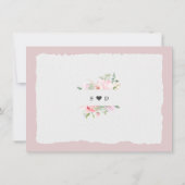 Moderne Wasserfarben Rote Blume Foto Hochzeit Save The Date (Rückseite)