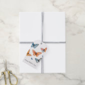 Moderne Wasserfarben-Schmetterlinge Geschenkanhänger (Mit Garn)