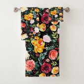 Moderne Wasserfarben Sommermuster der Blume Badhandtuch Set (Insitu)