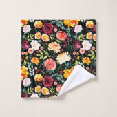 Moderne Wasserfarben Sommermuster der Blume Badhandtuch Set (Waschlappen)