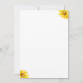 Moderne Wasserfarben Sonnenblumen Save The Date (Rückseite)