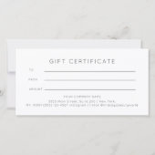 Moderne Wasserfarben-Tinte-Geschenkgutschein (Rückseite)