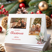 Moderne Wasserfarben Weihnachten Botanisches Zwei-