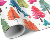 Moderne Wasserfarben Weihnachten farbenfrohe Pinie Geschenkpapier (Rolleneckpunkt)