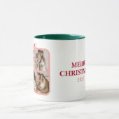 Moderne Wasserfarben Weihnachten Tasse (Zentrum)