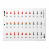 Moderne Wasserfarben-Weihnachtsbaum-Rücksendeadres (Vorne)