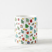 Moderne Wasserfarben Weihnachtsgeschenke Grüne Bäu Kaffeetasse (Mittel)