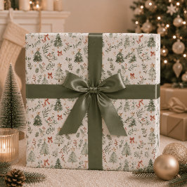 Moderne Wasserfarben-Weihnachtsverpackungspapier Geschenkpapier