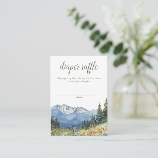 Moderne Wasserfarben-Windeln Begleitkarte (Stehend Vorderseite)